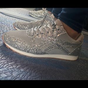 Silver Glitter Sneakers